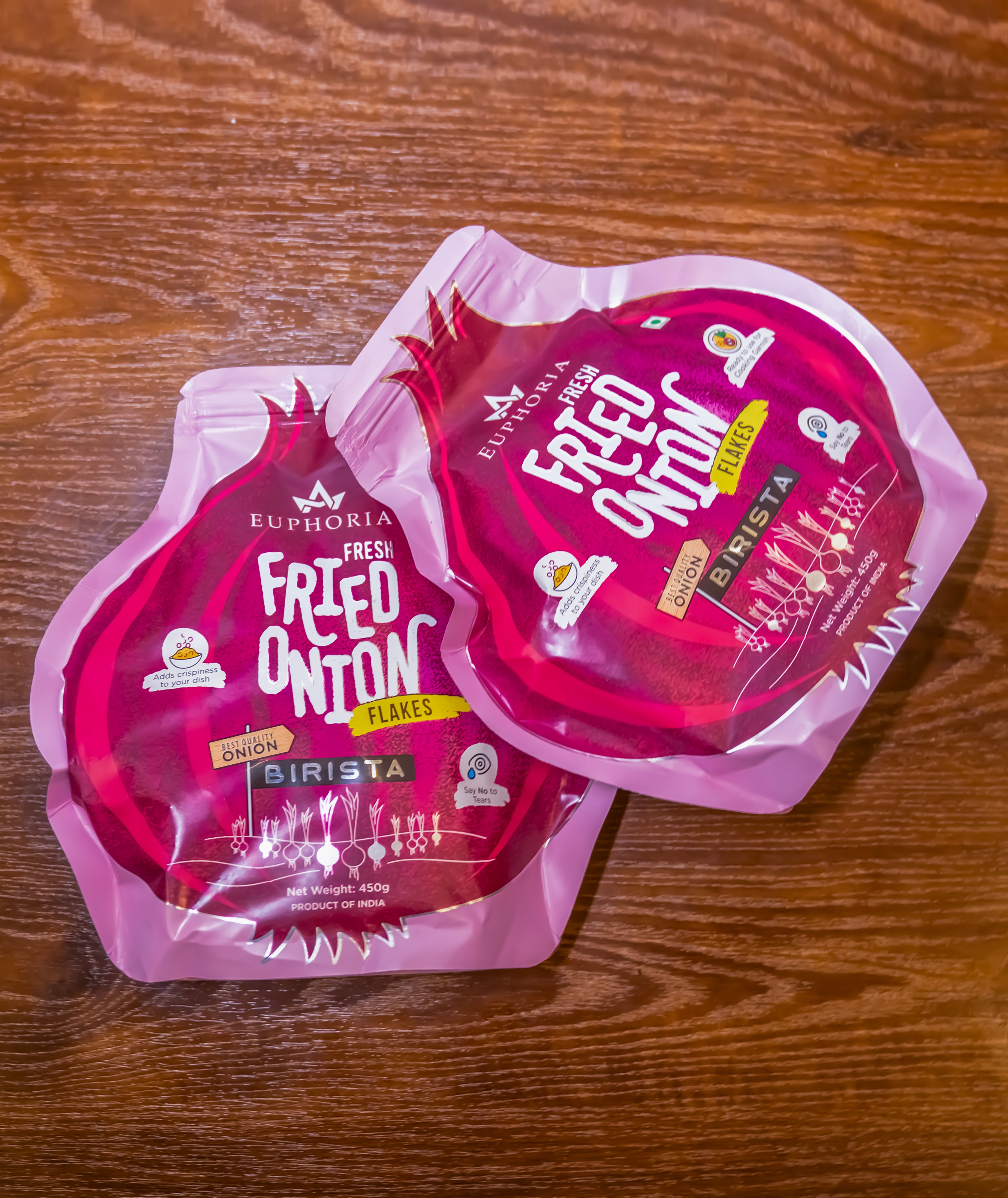 Fried Onion Flakes | Pack of 2 | 900g Total